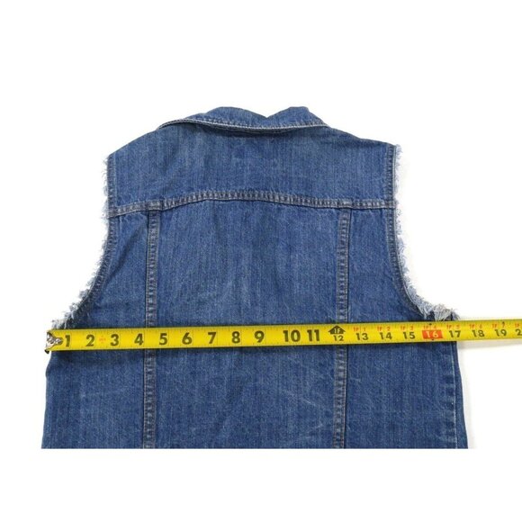 Urban Outfitters BDG Distressed Frayed Denim Vest Womens Size Medium EUC - Picture 6 of 9